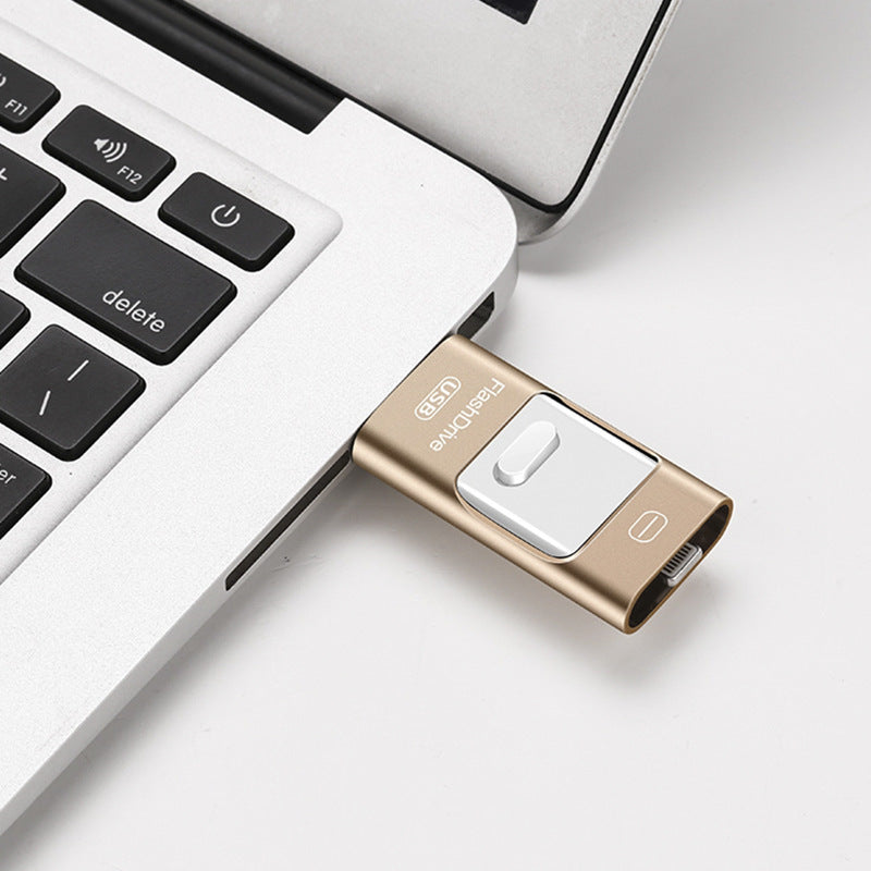 Metal push and pull USB