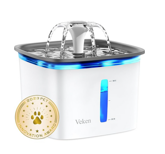 Veken 95oz/2.8L Pet Fountain, Automatic Dog Water Fountain